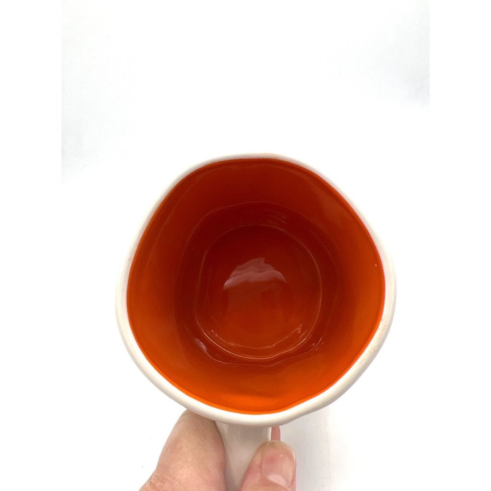 New Rae Dunn Double Sided Scaredy Cat Halloween Mug 16 oz - Picture 4 of 8